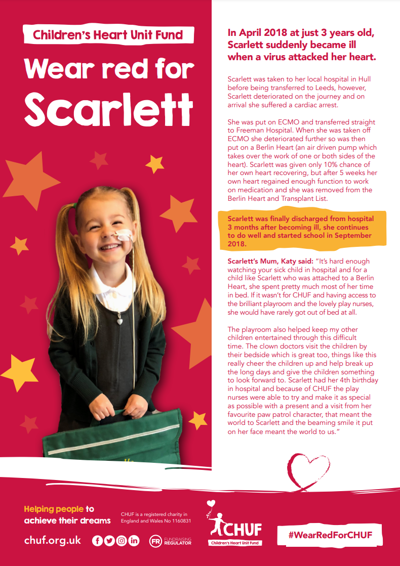 Wear Red for Scarlett Poster